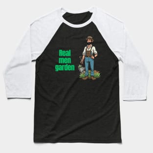 Cartoon design of a male gardener with humorous saying Baseball T-Shirt